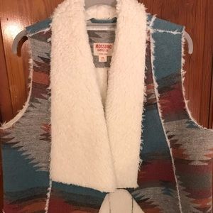 Aztec faux Sherpa vest